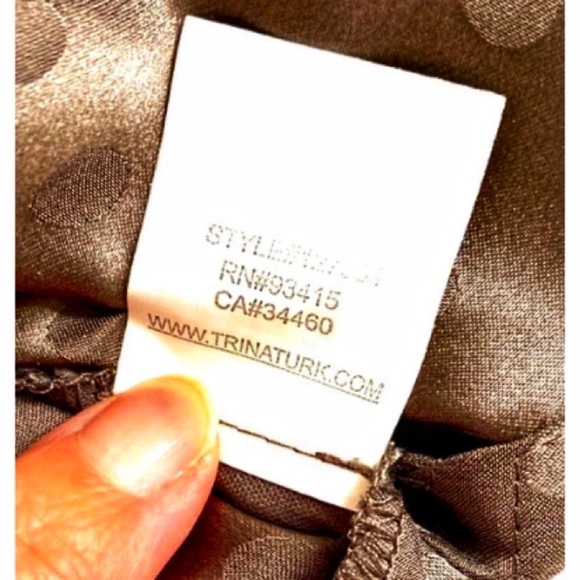 Trina Turk Taupe Brown Silk Sleeveless Polka Dot Top, Size XS (Please See Below) - Picture 11 of 12